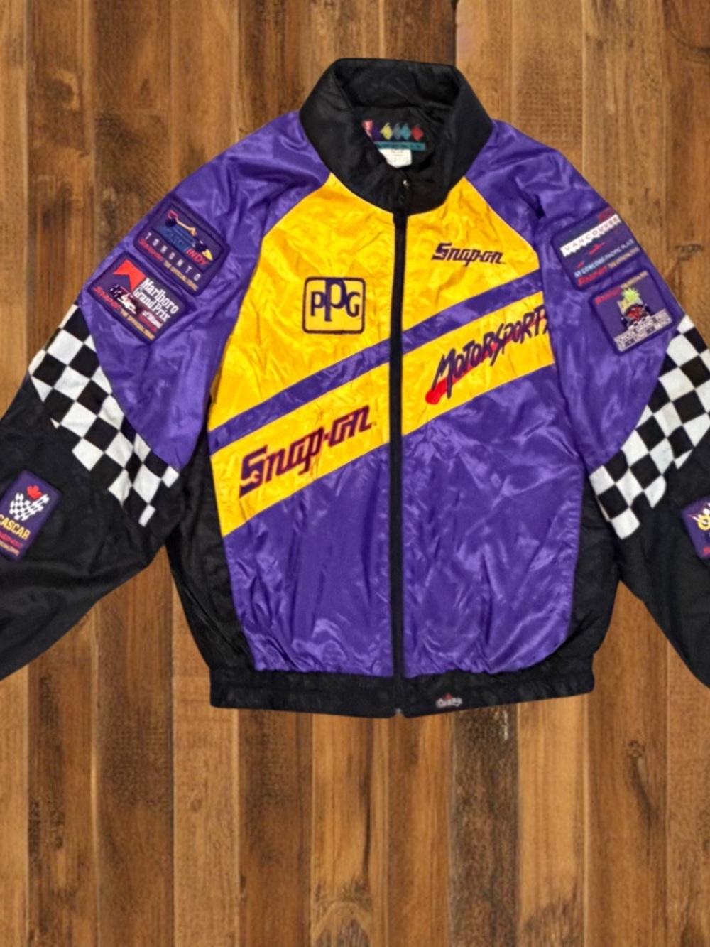 Rare Snap On CASCAR Racing Coat Vintage Motorsports Jacket - Picture 3 of 10